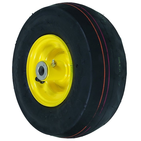 A & I Products CASTER-SMOOTH, 11X4X5, YELLOW 5.1" x11" x11" A-B1SB8551